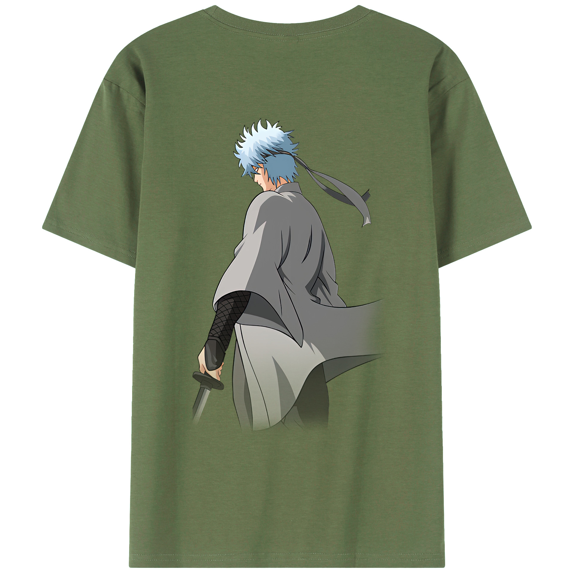 （画像用） ぎんたま 坂田銀時（さかたぎんとき） 神楽 志村新八（しむら しんぱち） GINTAMA Sakata Gintoki Kagura Shimura Shinpachi 綿100％ メンズ半袖Tシャツ（バックプリント） 通気性